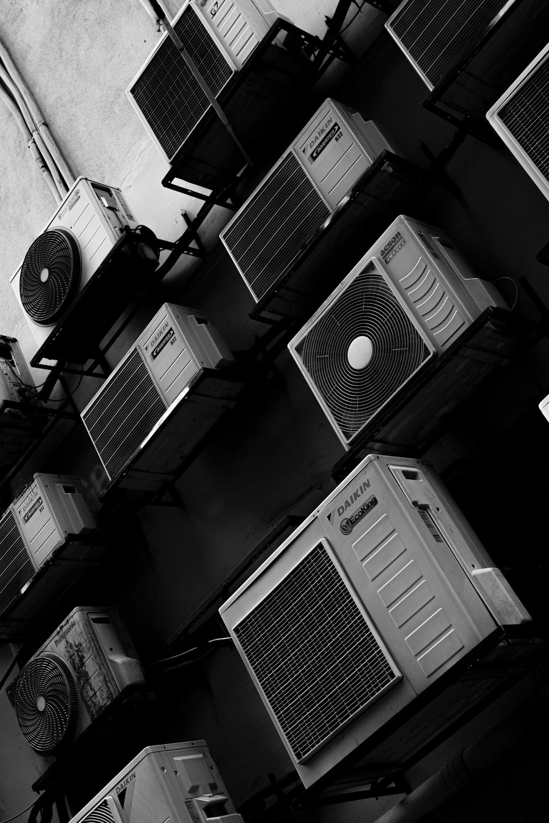 Mechanical repetition in an urban rhythm — symmetry and order hidden in everyday infrastructure.